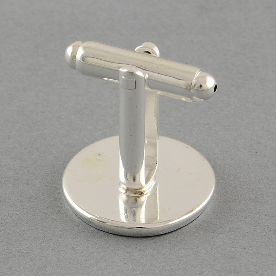 Плоские круглые латунные манжеты, фурнитура запонки, аксессуары для одежды