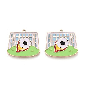 Подвески из эмали и сплава, прелести футбола, золотые