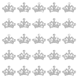 25 Кабошоны из сплава со стразами, корона