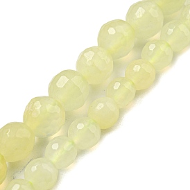 Natural New Jade Beads Strands, (128 Facets)Faceted, Round