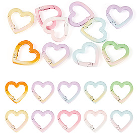 10 шт 10 цвета краска для выпечки сплав пружинные затворные кольца, сердце