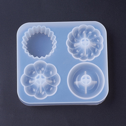 Silicone Molds, Resin Casting Molds, For UV Resin, Epoxy Resin Jewelry Making, Square with Donut Shapes