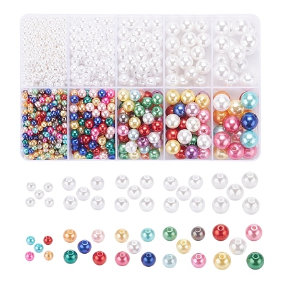 1626Pcs Imitation Pearl Acrylic Beads, Dyed, Round