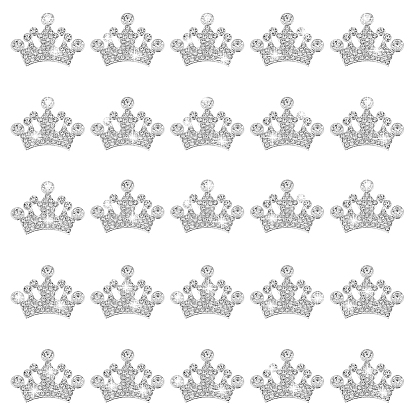 25 Кабошоны из сплава со стразами, корона