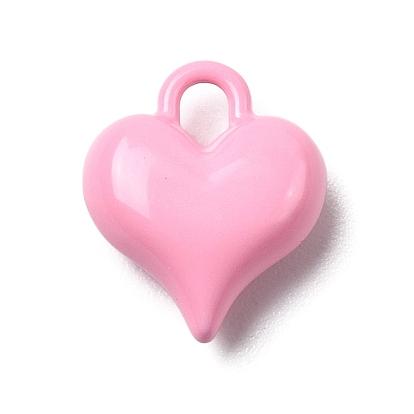Подвески из цинкового сплава с краской для запекания, сердце