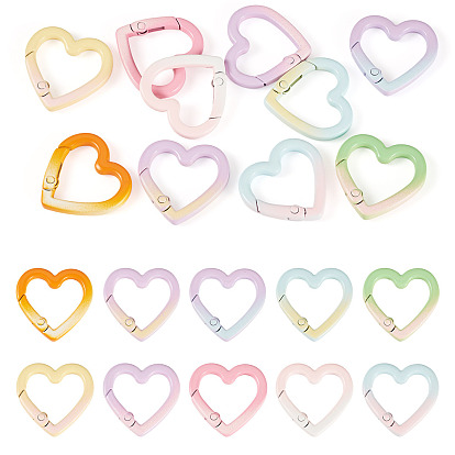10 шт 10 цвета краска для выпечки сплав пружинные затворные кольца, сердце