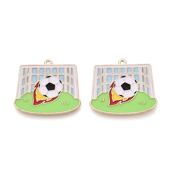 Подвески из эмали и сплава, прелести футбола, золотые