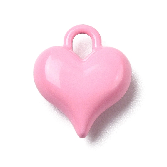 Подвески из цинкового сплава с краской для запекания, сердце