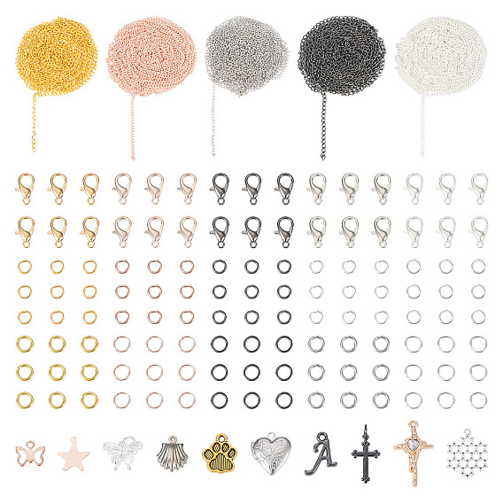 Наборы для самостоятельного изготовления подвесок из сплава и железных цепей