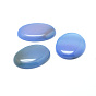 Dyed Oval Natural Blue Agate Cabochons