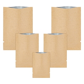 Kraft Paper Open Top Sealable Bags, Food Storage Bags, Vacuum Heat Seal Pouches, for Storage Packaging with Tear Notches, Rectangle