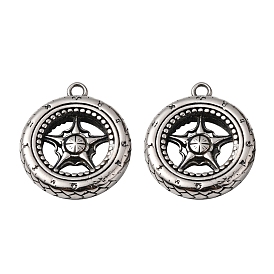 Viking 304 Stainless Steel Pendants, Tyre with Star