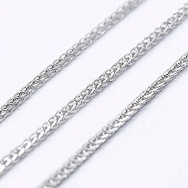 Регулируемые 925 цепочки из стерлингового серебра и пшеницы, с пружинными застежками и сердечным шармом