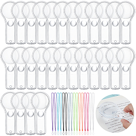 120шт. пластиковая лупа, с 120шт. нейлоновым держателем для карт и шнурком