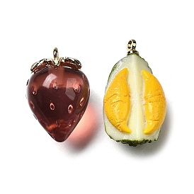 Латунные подвески из акрила, без свинца и без кадмия, стойки покрытие, долговечный, золотые