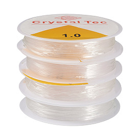 4 рулоны круглой кристаллической эластичной нити, для браслетов изготовление ювелирных изделий из драгоценных камней ремесло из бисера