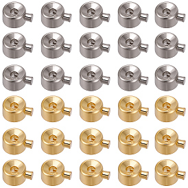 60 шт. 2 цвета латунных обжимных бусин, свободные шарики, прелести для пробки, плоско-круглые