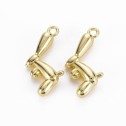 Crémaillère pendentifs en alliage placage, sans cadmium et sans plomb, lapin ballon