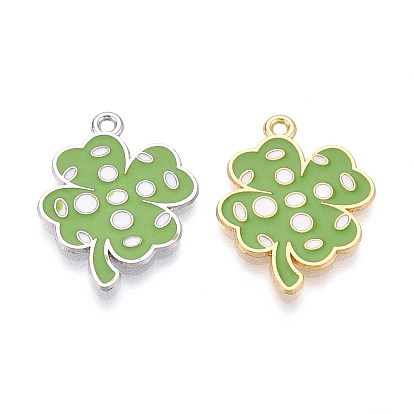 Спортивные подвески из эмалевого сплава, клевер с волшебными шариками
