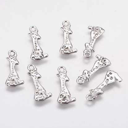 Подвески из сплава , без кадмия и без свинца, жирафа, 22x8x1 мм, отверстие : 2 мм