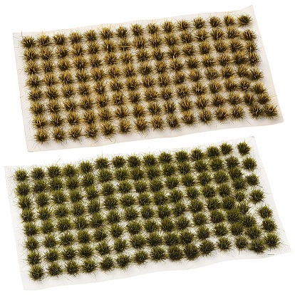 208 шт. 2 цветные нейлоновые мини-пучки травы, модель искусственной травы, материалы для песчаного стола своими руками