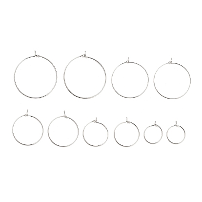 Латунная фурнитура для хооп серег, круглые