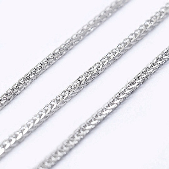 Регулируемые 925 цепочки из стерлингового серебра и пшеницы, с пружинными застежками и сердечным шармом