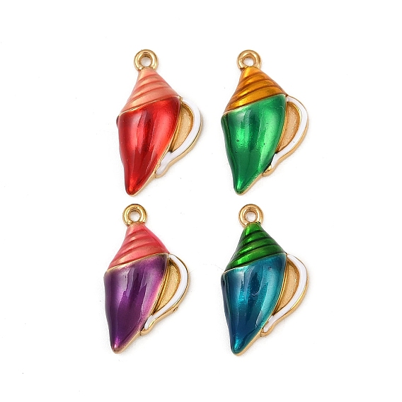 304 нержавеющей стальной эмали подвески, очарование раковины, ионное покрытие (ip), реальный 18 k позолоченный