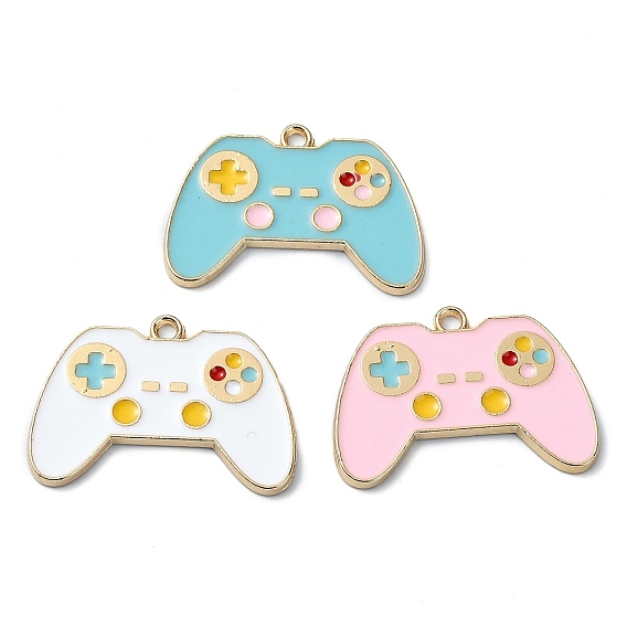 Стойки обшивки сплава эмали подвески, без никеля , Брелок для дистанционного управления игровой консоли, золотые