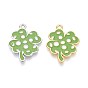 Спортивные подвески из эмалевого сплава, клевер с волшебными шариками