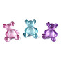 Spray Painted Transparent Resin Cabochons, Bear