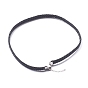 Waxed Polyester Cord Necklaces Making, with 304 Stainless Steel Lobster Claw Clasps