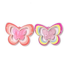 Embossed Printed Acrylic Pendants, Butterfly