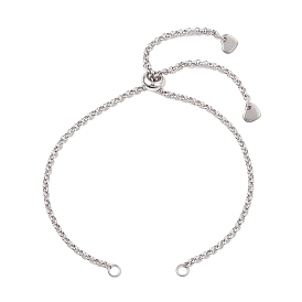 2мм 304 изготовление браслета-слайдера из нержавеющей стали, с латунной бисера