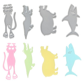 Cartoon Animal Bookmark Silicone Mold, Epoxy Resin Craft Making, White