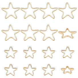 32шт 2 латунные соединительные кольца, реальный 14 k позолоченный