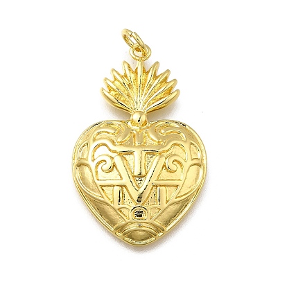 Латунные подвески, сердце, без кадмия и без свинца, долговечный, стойки покрытие, с целью перехода в кольце