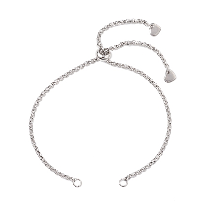 2мм 304 изготовление браслета-слайдера из нержавеющей стали, с латунной бисера