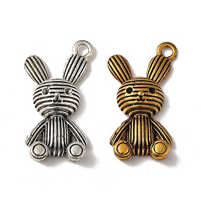 Tibetan Style Alloy Pendant Rhinestone Settings, Cadmium Free & Lead Free, Rabbit