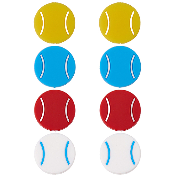 8шт. 4 цвета силиконовый демпфер для теннисной ракетки в форме теннисной ракетки, гаситель вибрации