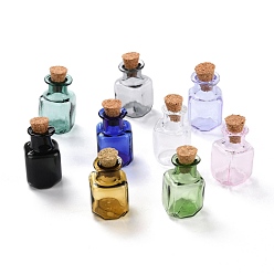 Квадратные стеклянные пробковые бутылки орнамент, стеклянные пустые бутылки желаний, флаконы своими руками для подвесных украшений