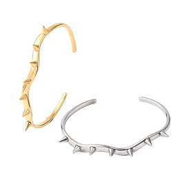 304 Женские браслеты-манжеты с шипами и конусами из нержавеющей стали, без кадмия, без никеля и без свинца