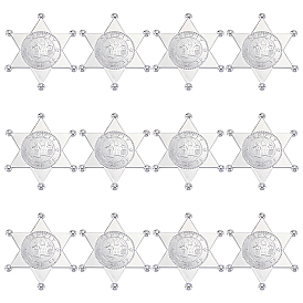 12шт. пластиковые кабошоны в форме гексаграммы