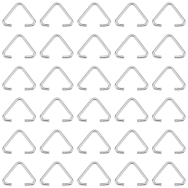 400шт 304 треугольные кольца из нержавеющей стали, застежка-молния, подходит для просверленных бусин, тесьма, обвязочные мешки