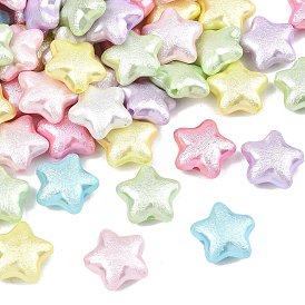 Текстурированные непрозрачные бусины из АБС-пластика, имитирующие жемчуг, звезда