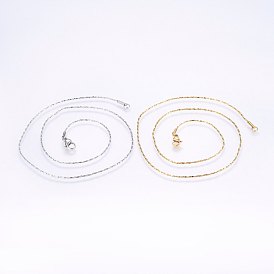 304 Stainless Steel Coreana Chain Necklaces, with Lobster Claw Clasps