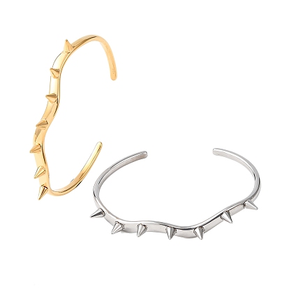 304 Женские браслеты-манжеты с шипами и конусами из нержавеющей стали, без кадмия, без никеля и без свинца