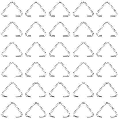 400шт 304 треугольные кольца из нержавеющей стали, застежка-молния, подходит для просверленных бусин, тесьма, обвязочные мешки