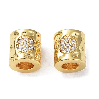 Латунные микро проложить кубического циркония бусы, колонка