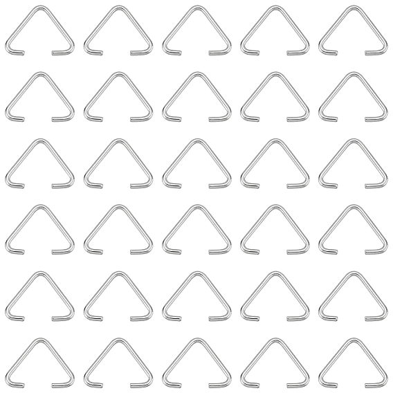 400шт 304 треугольные кольца из нержавеющей стали, застежка-молния, подходит для просверленных бусин, тесьма, обвязочные мешки